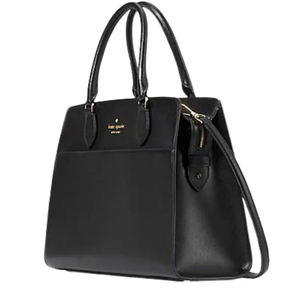 Kate Spade Madison Large Black Satchel Bag - Picture 2 of 6